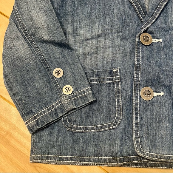 Please Mum soft denim blazer, like new condition, size 3T - Picture 4 of 6
